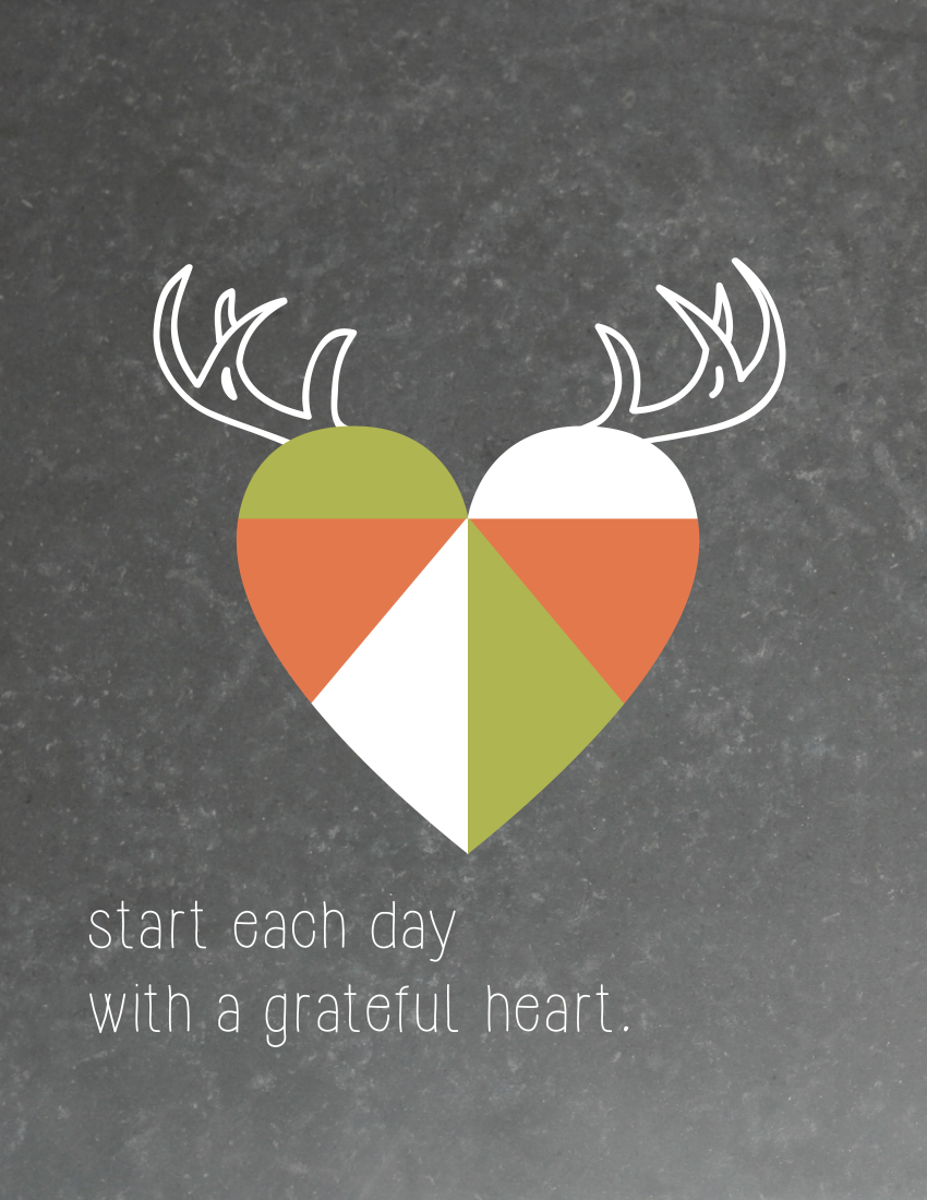 Start Each Day With a Grateful Heart Printable