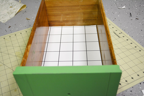 modern grid drawer liner