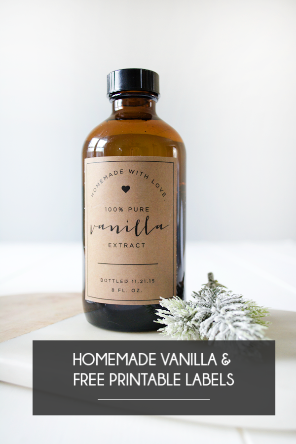 Homemade Vanilla Extract with Free Printable Labels