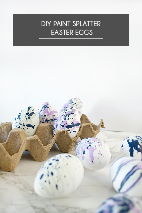 DIY Paint Splattered Easter Eggs