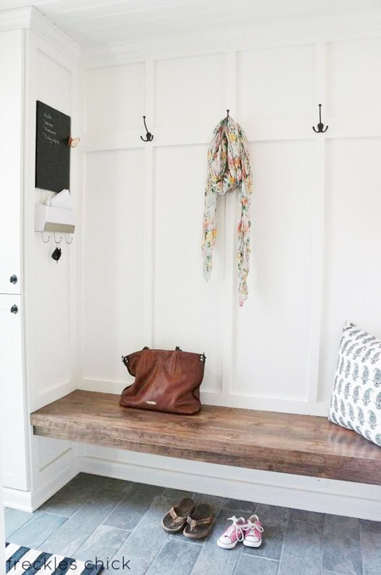 A round up of mudroom bench inspiration for the modern day home!