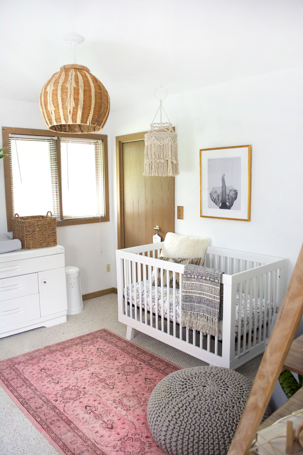 Chic Nursery Decor with Boho Touches