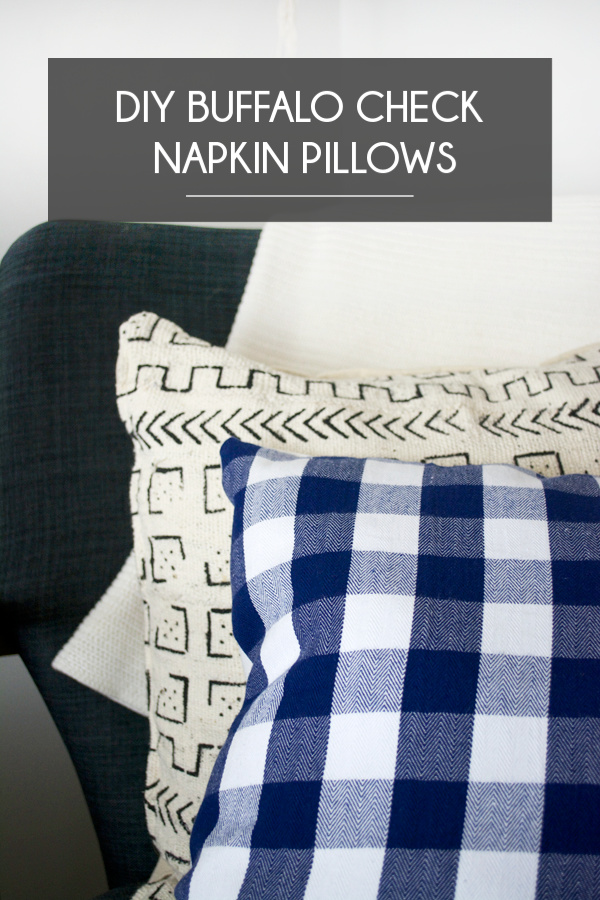 DIY Buffalo Check Napkin Pillows