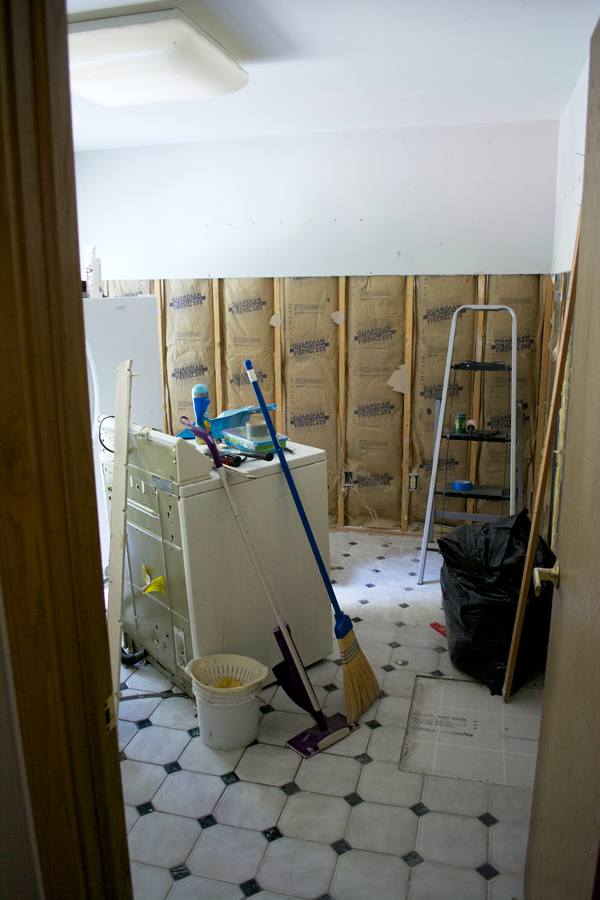 One Room Challenge Tearing Down Drywalll