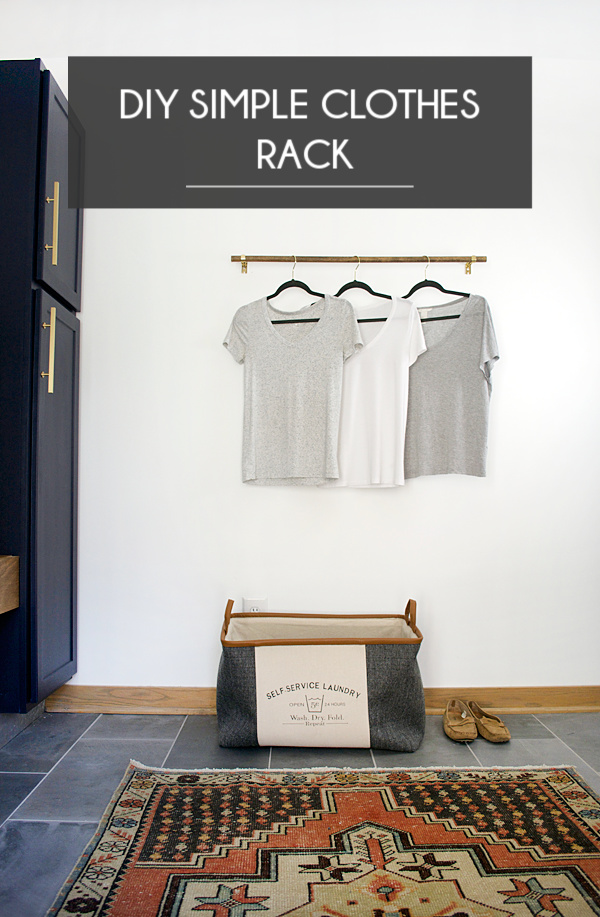 DIY Simple Clothes Rack for The Laundry Room