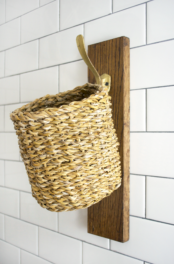 Use a piece of scrap wood to create this Laundry Lint Basket Holder!