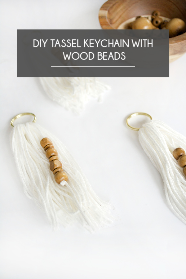 DIY Tassel Keychains With Wooden Beads