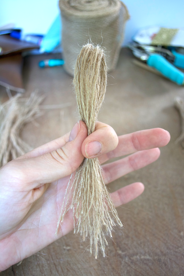 how to make tassels out of burlap