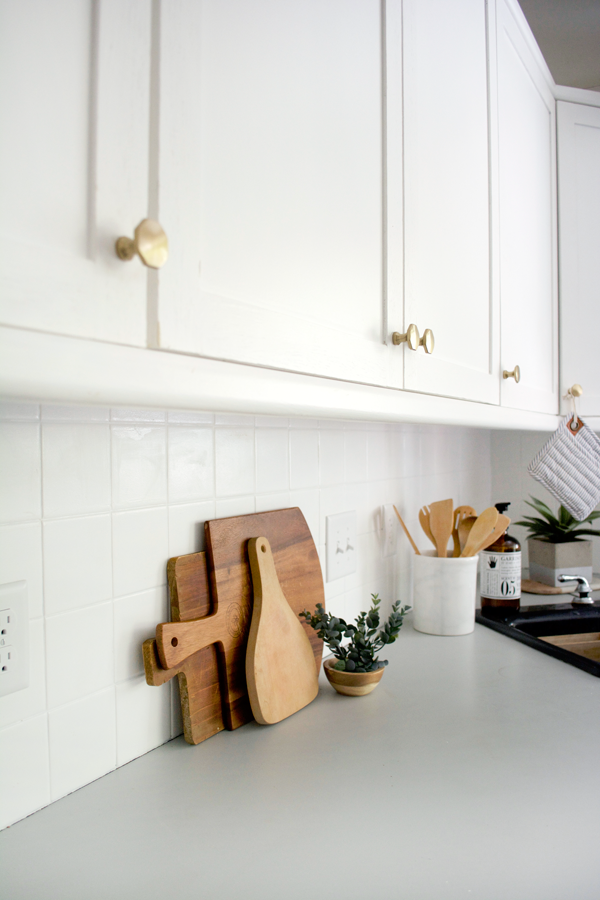 How To Paint Your Tile Backsplash, Painting Tile Countertops White