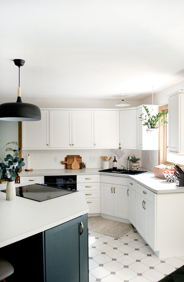 adding trim and painting your kitchen cabinets the easy way