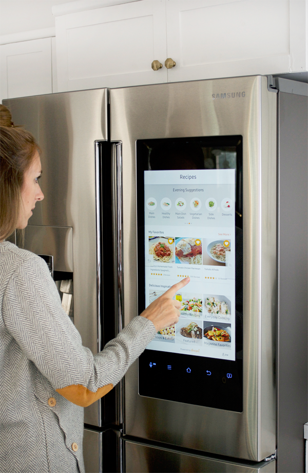 browse recipes on the new samsung family hub
