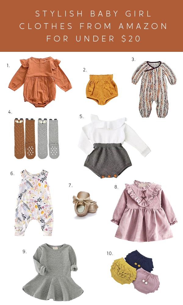 baby clothes under $20, baby clothes on amazon, girl clothes amazon, affordable baby clothes