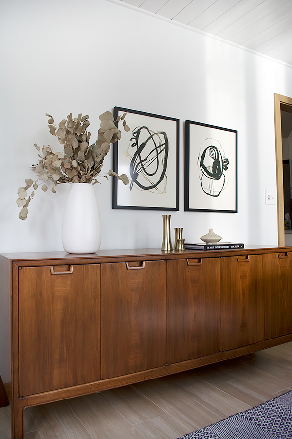 Vintage credenza in the dining room