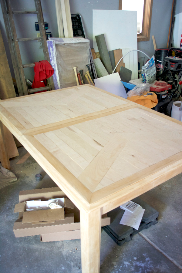 Building a new patterned wood top for an old dining room table