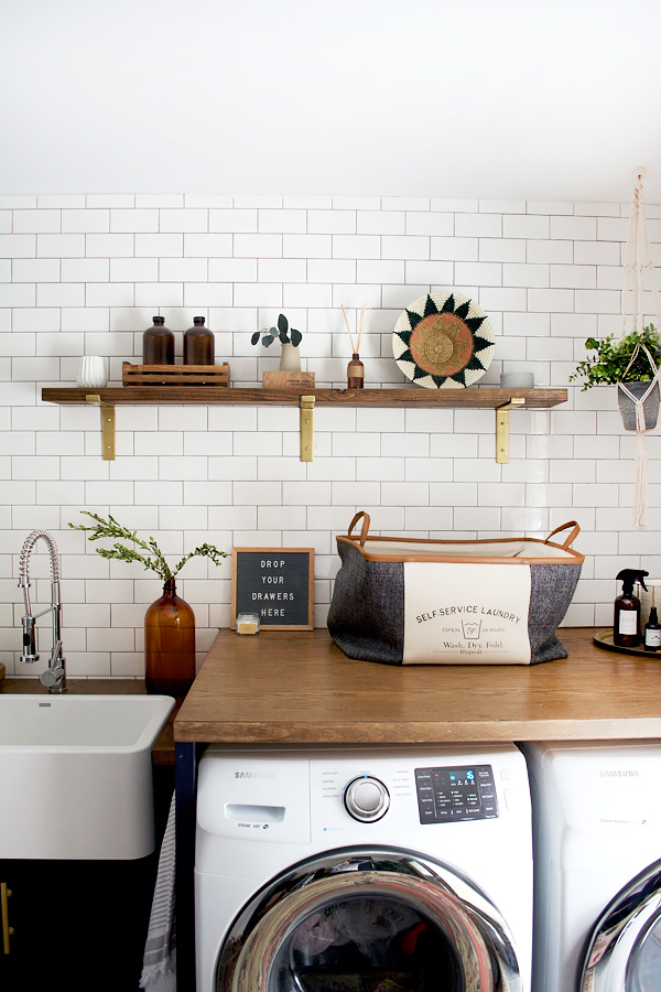 Laundry Room with Subway Tile