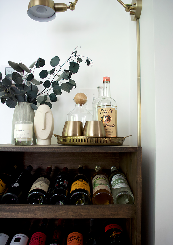 Wine Rack and Bar Cart Styling