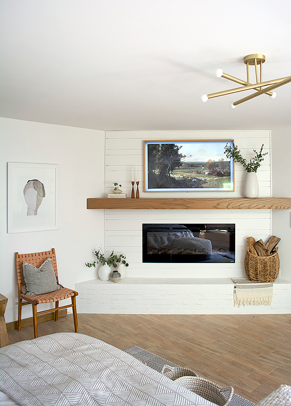 Mantel Decorating With A Tv Brepurposed, Decor For Fireplace Mantel With Tv