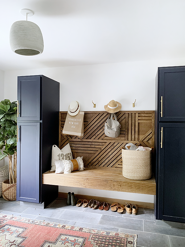 Mudroom with Tall Cabinets