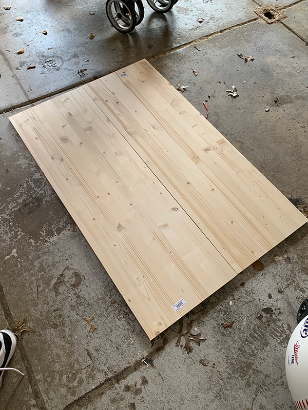 Building a wood table top for a kids table
