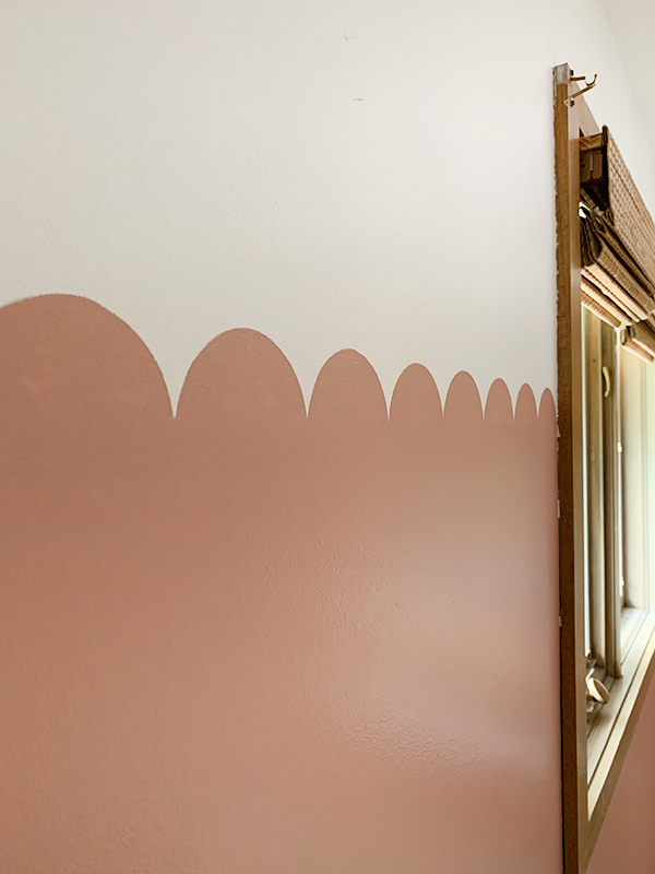 DIY Pink Scalloped Wall