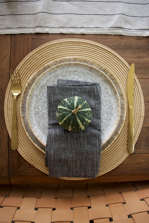 Fall Place Setting with Pumpkin