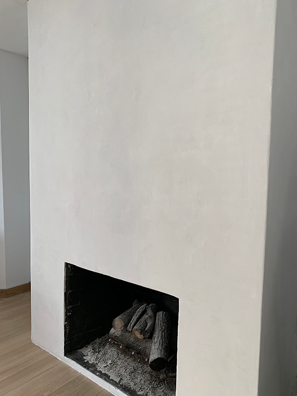 Applying Roman Clay to a Tile Fireplace