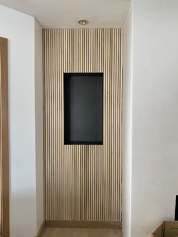 Diy Wood Slat Walls Brepurposed - Modern Wood Slat Accent Wall Diy
