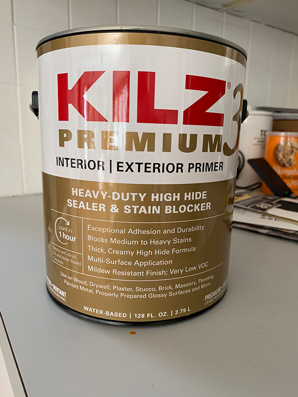 Kilz Premium Primer before applying roman clay