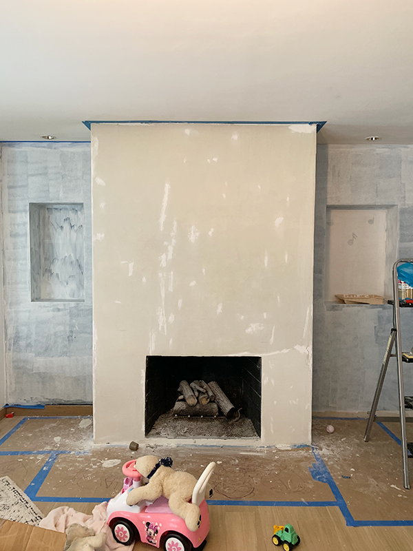 Roman Clay Fireplace Makeover Tutorial