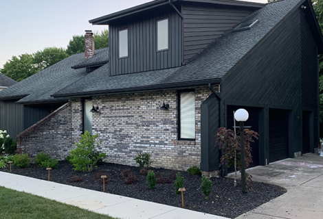 Blacktop Exterior Painted House