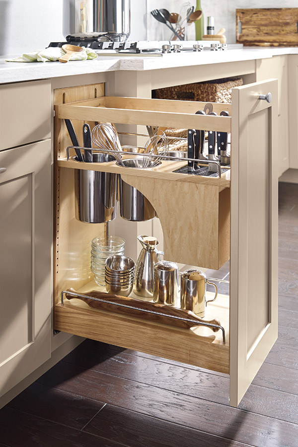 kitchen utensil pull out cabinet